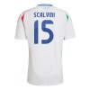 Camisola Itália Giorgio Scalvini 15 Homen Equipamento 2ª Euro 2024